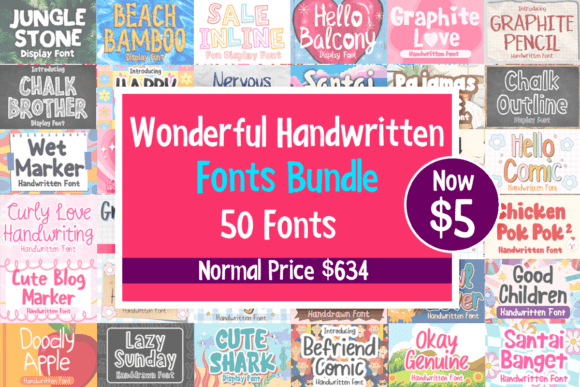 Download Wonderful Handwritten Fonts Bundle - Hand Collection
