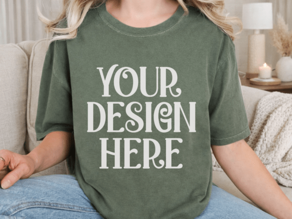 Download Comfort Colors 1717 Moss T-shirt Mockup - Colors Collection