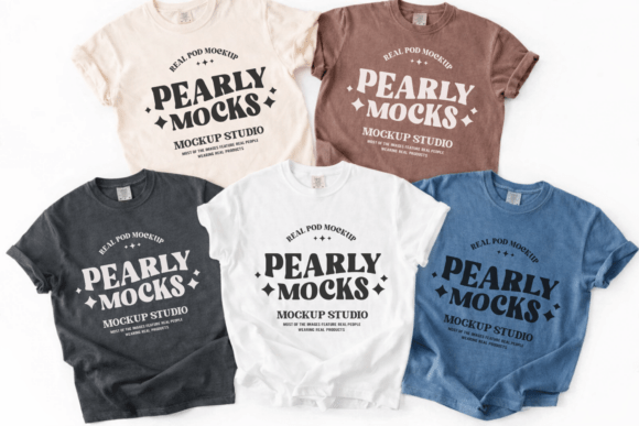 Download Comfort Colors 1717 Group T-shirt Mockup - Colors Collection