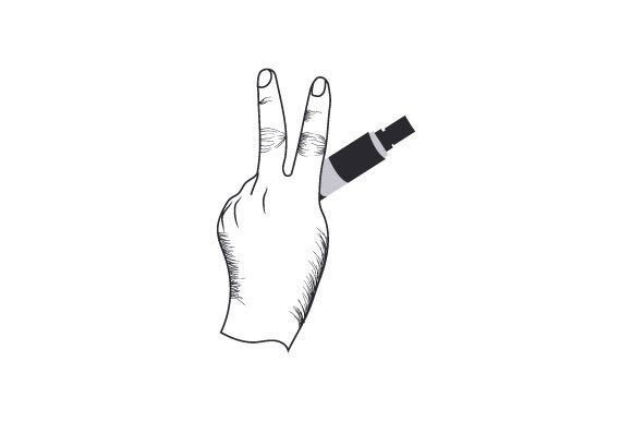 Download Vintage Vaping Logotypes and Hand - Hand Collection