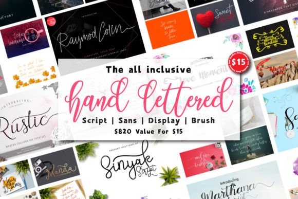 Download Hand Lettered Font Bundle - Hand Collection