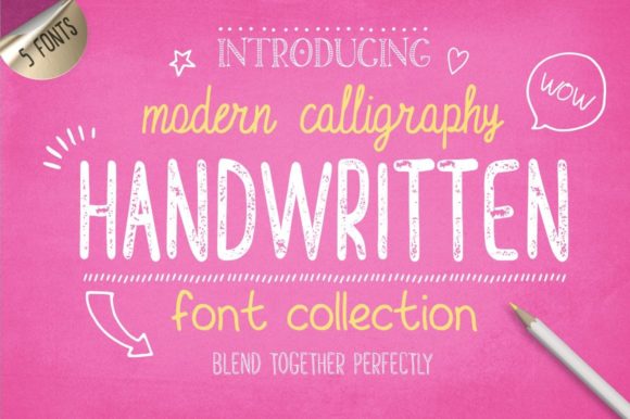 Download Handwritten Font Collection - Hand Collection