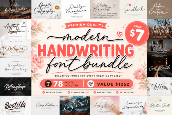 Download Modern Handwriting Font Bundle - Hand Collection