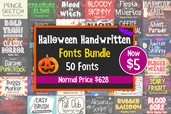 Download Halloween Handwritten Fonts Bundle - Hand Collection