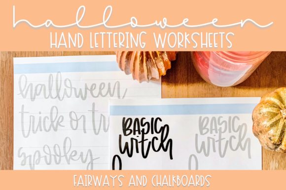 Download Halloween Hand Lettering Worksheets - Hand Collection