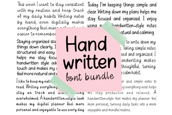 Download Handwritten Font Bundle - Hand Collection
