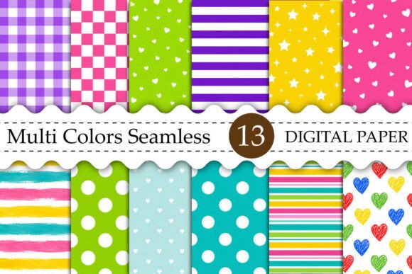 Download Multi Colors Digital Paper Pattern - Colors Collection