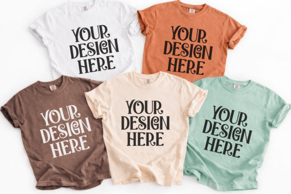 Download Comfort Colors 1717 Group Shirt Mockup - Colors Collection