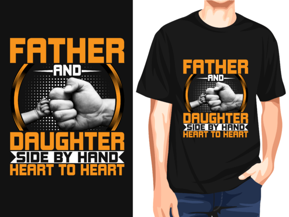 Download Father and Daughter Side by Hand Heart. - Hand Collection