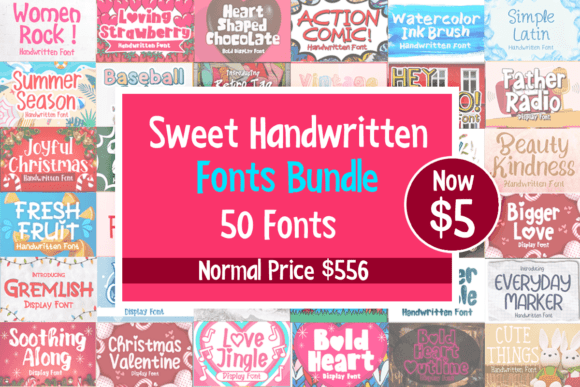 Download Sweet Handwritten Fonts Bundle - Hand Collection