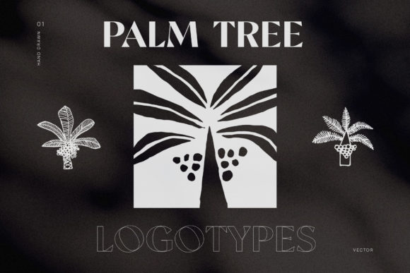Download Hand-Drawn Palm Tree Logotypes - Hand Collection